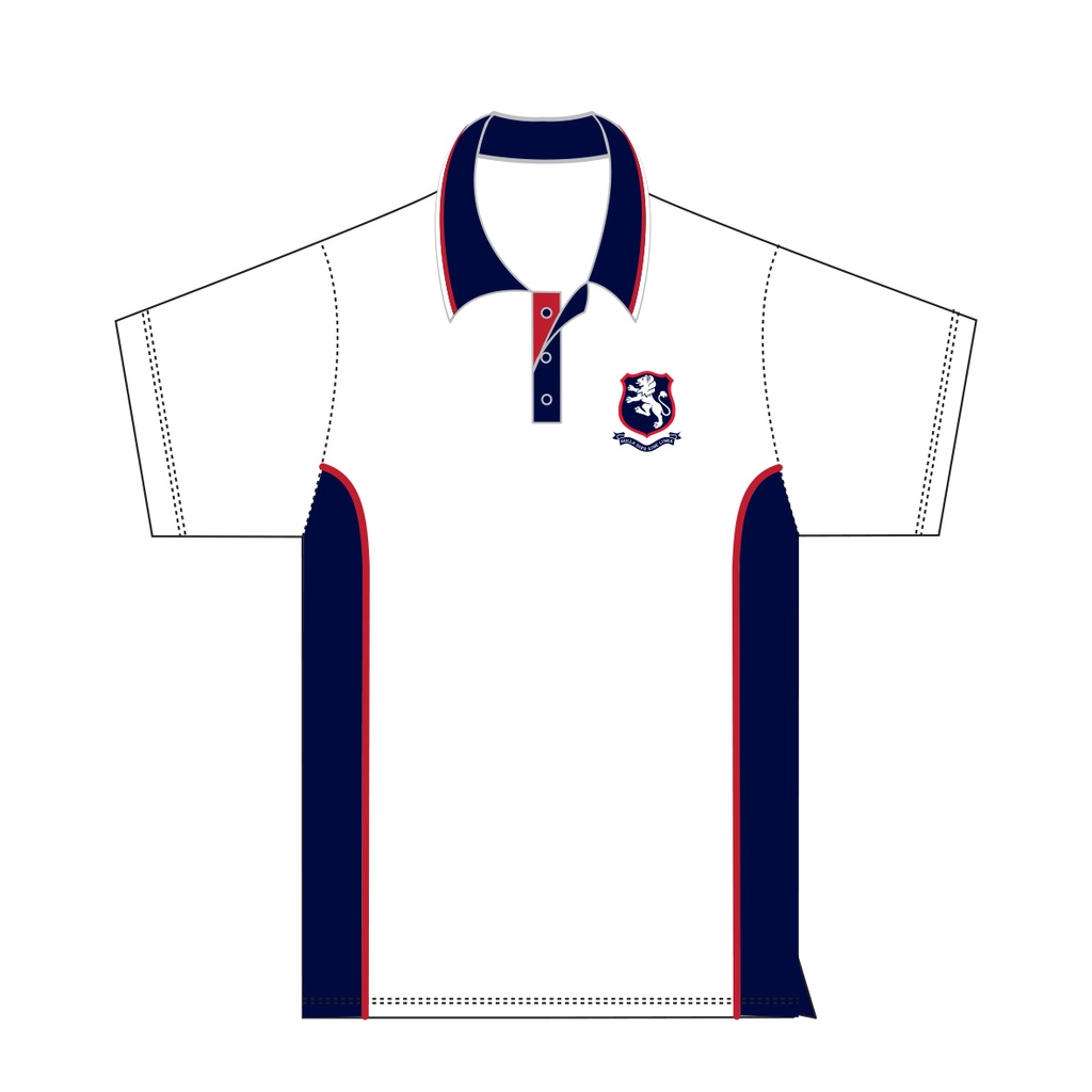 SMC Polo Sports White Unisex Yr1-8