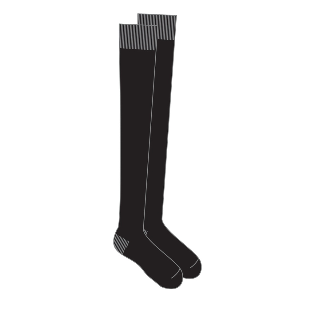 SH Sock Winter O/Knee Black 2pk