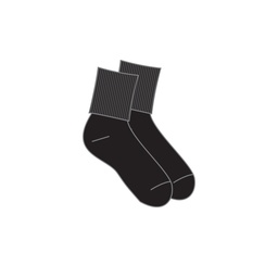 NHW Sock Summer T/Down Black 2pk